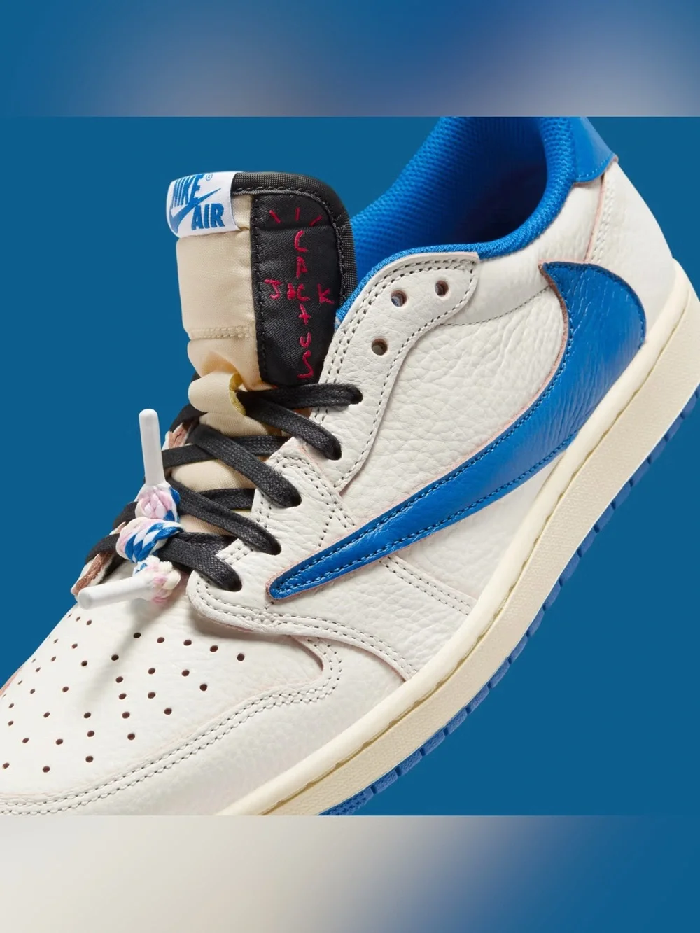 Brand New: Fragment X Travis Scott X Air Jordan 1 Retro OG “Sail Military Blue”